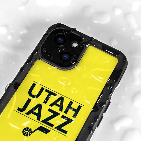 NBA Utah Jazz Standard - Yellow iPhone 15 Waterproof Case